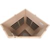 Low Emf Front Door With Heating Panel 2 Persons Hemlock Far Infrared Corner Indoor Sauna Room - Natural - Image 12
