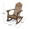 Echoes - Outdoor Acacia Wood Adirondack Rocking Chair - Dark Brown - Image 9