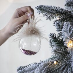 Christmas Ball Ornaments, Glass Decorative Hanging Ball Christmas Tree Ornaments For Holiday Decorations (Set of 12) - Multi