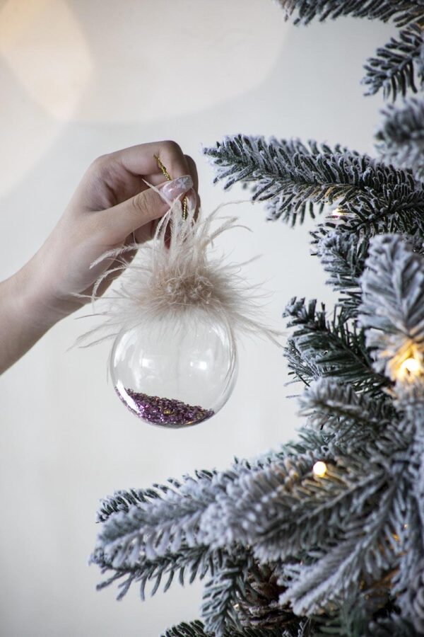Christmas Ball Ornaments, Glass Decorative Hanging Ball Christmas Tree Ornaments For Holiday Decorations (Set of 12) - Multi