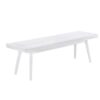 Larwich - Solid Wood Slatted Bench - White - Image 3