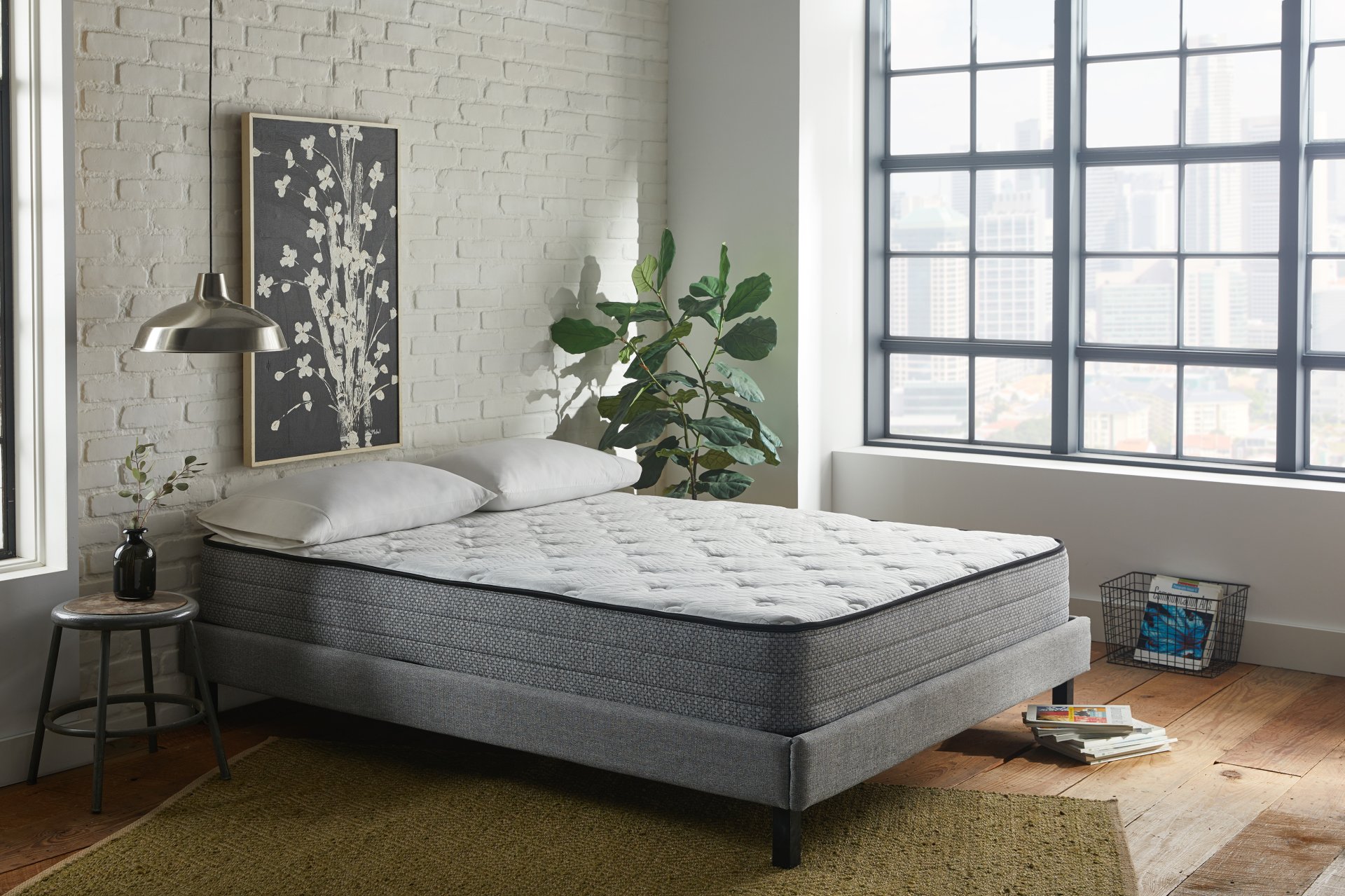 10" California King Mattress With Gel Memory Foam 884 Pocketed Coil - White / Gray - Image 5