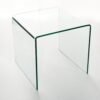 Small Clear Glass Side & End Table, Tempered Glass End Table Small Coffee Table - Transparent - Image 5