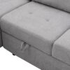 Sleeper Sectional Sofa, L-Shape Corner Couch Sofa - Bed With Storage Ottoman & Hidden Arm Storage & USB Charge For Living Room Apartment - Gray - Image 16