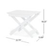 Outdoor Folding Wooden Side Table - White - Image 3