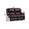 Zuriel - Synthetic Leather Recliner Loveseat - Brown - Image 6