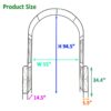 Metal Garden Arch Garden Arbor Trellis Climbing Plants Support Rose Arch Outdoor Arch - Black - Image 5