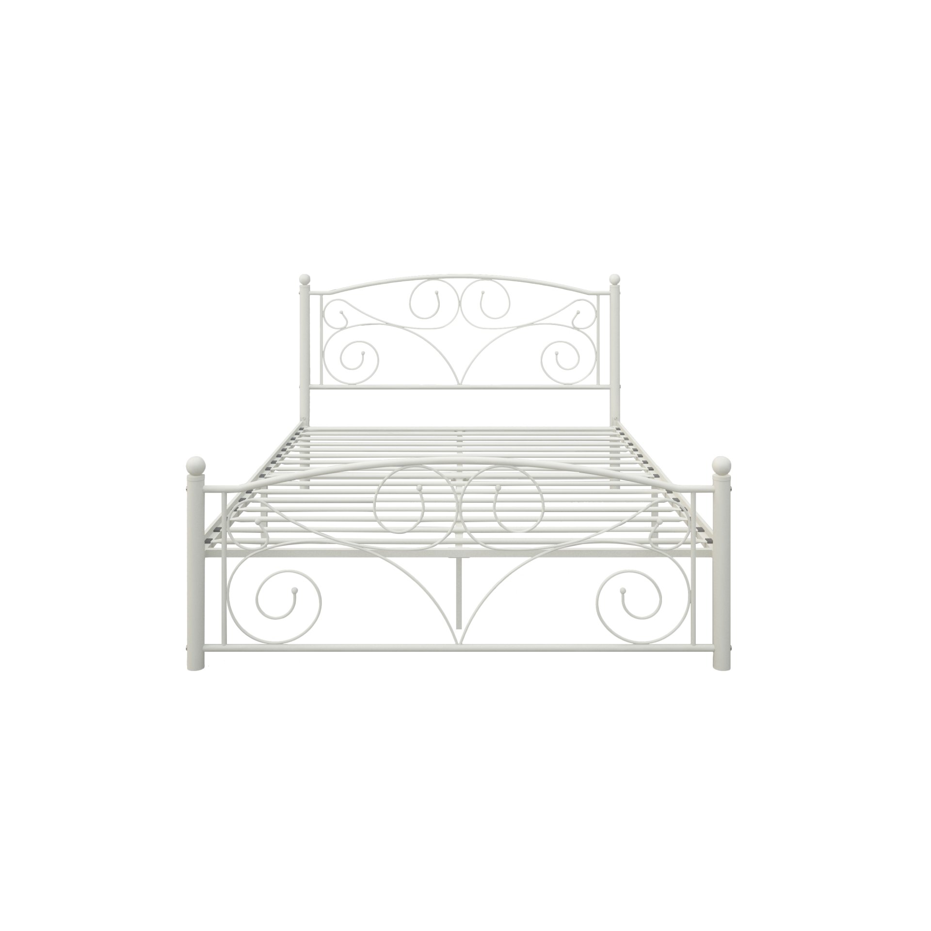 Full With Metal Frame Bed - White - Image 4