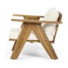 Outdoor Acacia Wood Club Chairs With Cushions (Set of 2) - Teak / Beige - Image 8