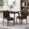 Modern Dining Chair With Upholstery - Dark Brown - Image 5