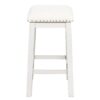 5 Pieces Counter Height Rustic Farmhouse Dining Room Wooden Bar Table Set With 2 Stools And 2 Chairs - White - Image 14