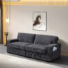 Stationary Loveseat - Gray - Image 10