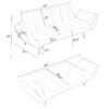 Sofa Soft Two Armrests Throw Pillow Pillow Comfortable Fit Apartment Bedroom Small Space - Yellow - Image 3