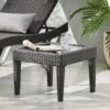 Outdoor Antibes Wicker Side Table, Accent Table - Gray - Image 2