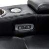 270 Degree Power Swivel Recliner Home Theater Chair With Hidden Arm Storage, LED Light, Cup Holder, And Tray Table - Black - Image 22