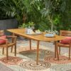 Placidity - Outdoor Expandable Dining Table With Slatted Tabletop And Tapered Legs - Brown - Image 2
