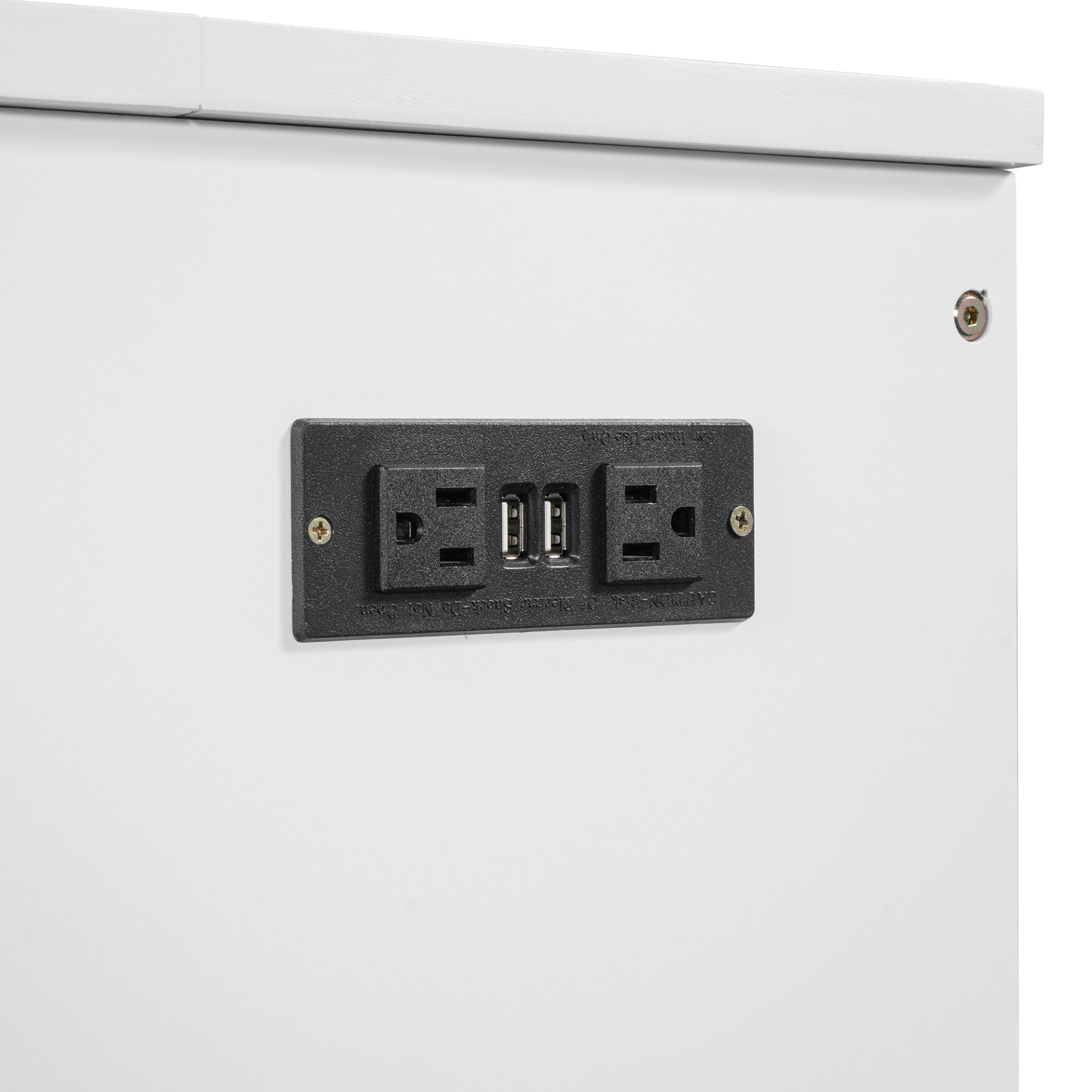 Queen Size Murphy Wall Bed With Drawer And A Set Of Sockets & USB Ports, Pulley Structure Design - White - Image 10