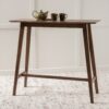 Bar Height Dining Table With Splayed Legs And Elongated Rectangular Top - Walnut - Image 2