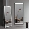 Led Mirror Full Length Mirror With Lights Wide Standing Tall Full Size Mirror For Bedroom Giant Full Body Mirror Large Floor Mirror With Lights Stand Up Dressing Big Lighted Mirror - Black - Image 4