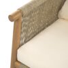 Modern Outdoor Woven Lounge Chair Set With Solid Wood Frame And Polyester Cushions - Teak - Image 8