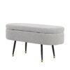 Harvey - Contemporary Storage Bench - Black / Light Gray - Image 4