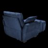 Modern Ergonomic Single Seater Sofa With Ottoman, High Resilience Support - Blue - Image 6