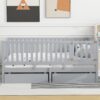 Full Size Daybed With Fence Guardrails And 2 Drawers - Gray - Image 22