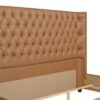 Brooklyn - King Tufted Panel Bed Headboard And Footboard Set - Caramel Tan Brown - Image 7