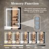 48X36" LED Bathroom Mirror, 3000-6000K Gradient Front And Backlit LED Mirror For Bathroom, 3 Colors Dimmable, Ip54 Enhanced Anti-Fog, Hanging Plates Wall Mount Lighted Mirror (Only Mirrors, Not Cabinets) - Silver - Image 6