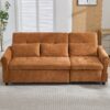 2 In 1 Sofa 3 Seater Sofa With Sofa Bed And Reversible Recliner - Orange - Image 6