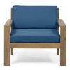 Antoine - Outdoor Club Chairs With Cushions, (Set of 2) - Brown / Teal - Image 6