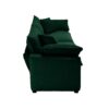 Elegant Corduroy Oversized 3 Piece Sectional Sofa Set With Deep Seats And Flexible Layout - Green - Image 4