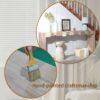 Modern Console Table Entryway Table With Sculpted Block Design Narrow Sofa Table For Hallway Living Room Or Foyer - Multicolor - Image 10