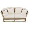 Outdoor Patio Daybed Wicker Rattan Double Daybed Round Sofa Furniture Set With Retractable Canopy, 4 Pillows For Lawn Garden Backyard Porch Pool - Beige - Image 22
