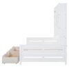 Full Size Daybed With 2 Drawers And All In One Cabinet And Shelf - White - Image 14