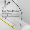 Frameless Shower Doors For Bathtub, 1 / 4" SGCC Tempered Glass - Brushed Gold - Image 7