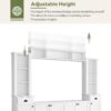 Minimalist - Entertainment Wall Unit Set With Bridge For TVs Up To 75", Ample Storage Space TV Stand With Adjustable Shelves - White - Image 5