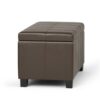 Dover - Storage Ottoman Bench - Chocolate Brown - Image 2