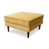 Amber - Square Upholstered Ottoman Velvet - Yellow - Image 5
