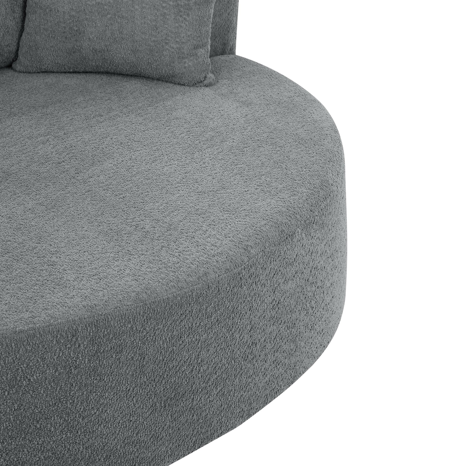 360° Swivel Chair Accent Barrel Chair Swivel Round Sofa Chair With 3 Removable Pillows For Living Room, Office And Hotel - Gray - Image 24