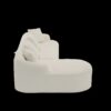 Compression Sofa: Combining Chaise Longue With 3 Seater, Wood Grain Chenille Fabric, Full Sponge Compression Sofa, Combined Sofa With 4 Pillows For Living / Home Furniture / Apartment - White - Image 11