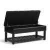 Saxon - Storage Ottoman Bench - Midnight Black - Image 2