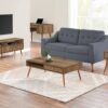 Coffee Table, Accent, Cocktail, Rectangular, Storage, Living Room, Wood Legs, Mid Century - Walnut - Image 8