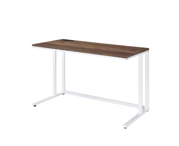 Tyrese - Writing Desk With USB - Walnut / White