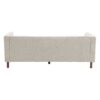 Upholstered Sofa Modern 3 Seater Sofa Couch With Tufted Design For Living Room - Grayish Beige - Image 5