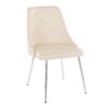 Giovanni - Contemporary / Dining Chair (Set of 2) - Chrome / Cream - Image 2