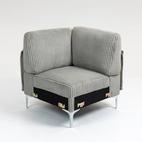 Modular Sectional Sofa Corner Seat, Middle Seat Module Couch - Gray