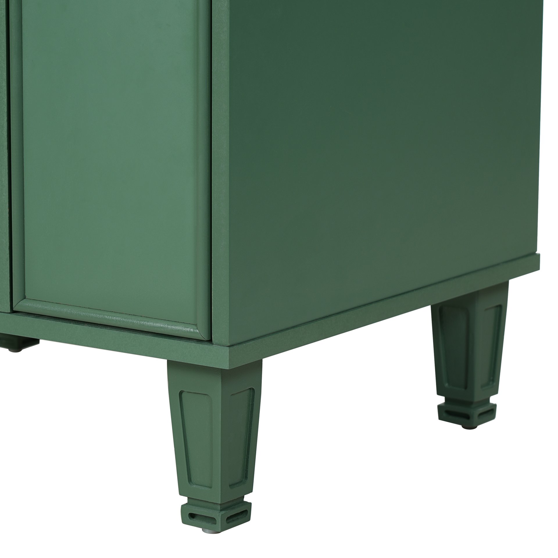 Solid Wood And 24" Bathroom Vanity With Sink, Deep Drawer, Door Shelf, 2 Tier Basket - Green - Image 22