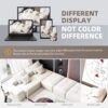 Modern Oversized Modular Sectional Sofa, Sparkling Chenille Fabric Soft Cushion Sofa With 6 Pillows, 6 Pieces Diy Combination Tufted Sofa, No Assembly Required - Beige - Image 14