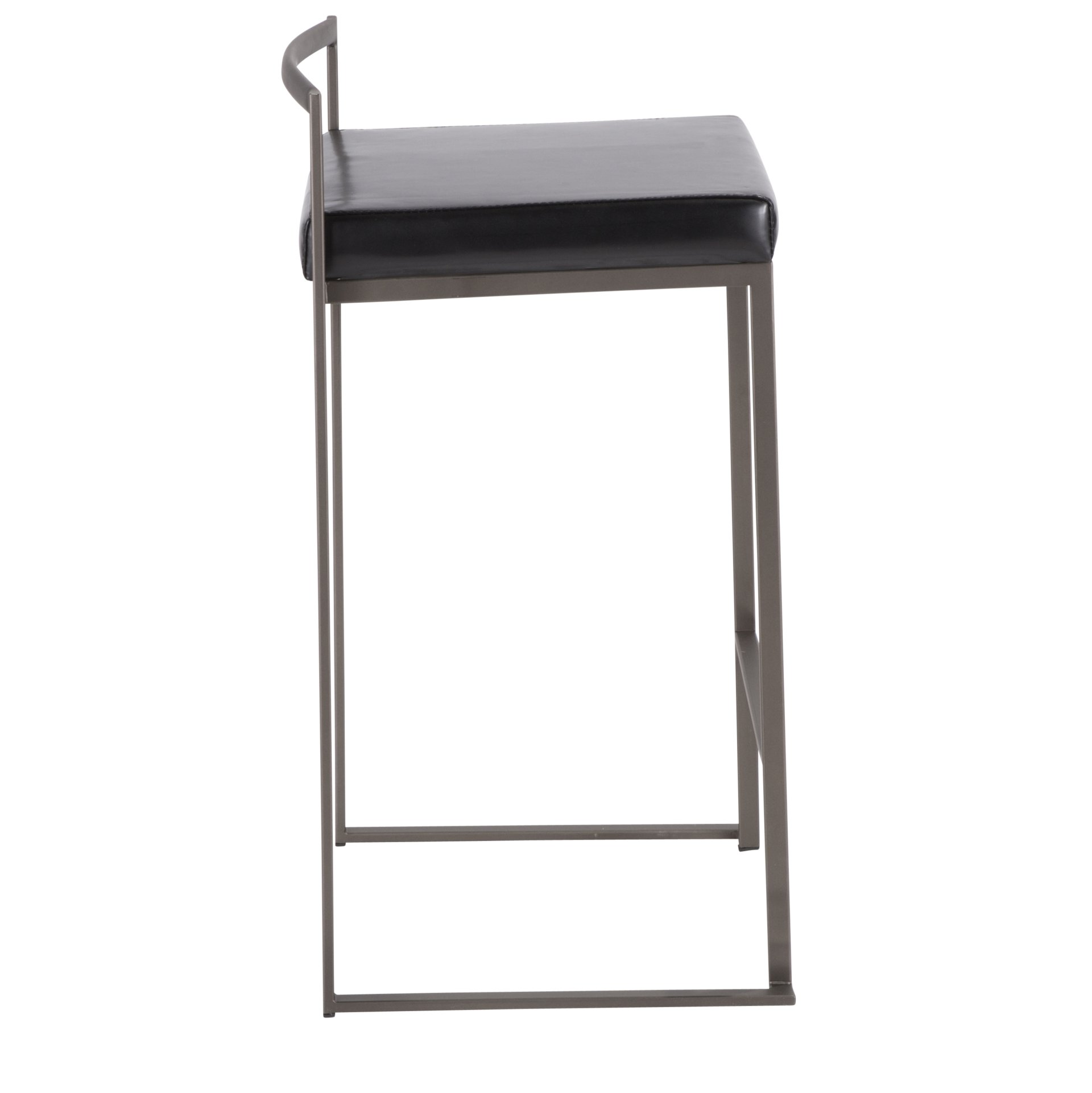 Fuji - Industrial Stackable Counter Stool (Set of 2) - Black - Image 3
